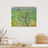 San Antonio Texas Poster (Küche)