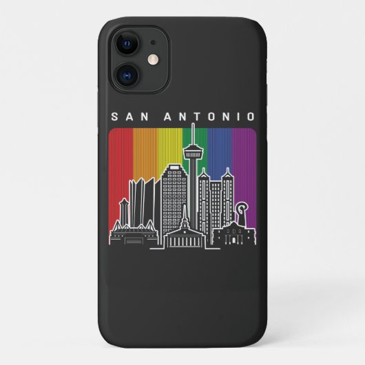 San Antonio Texas Rainbow Flag LGBTQAI Pride Case-Mate iPhone Hülle (Rückseite)