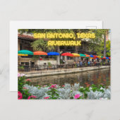 San Antonio, Texas River Walk Postcard Souvenir Postkarte (Vorne/Hinten)