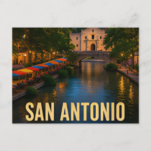 San Antonio Texas River Walk Reise-Geschenk Postkarte