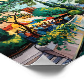 San Antonio Texas River Walk Van Gogh Vibrant City Poster (Ecke)