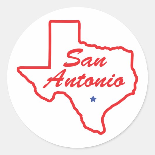 San Antonio - Texas Runder Aufkleber (Vorderseite)