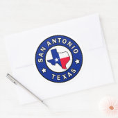 San Antonio Texas Runder Aufkleber (Umschlag)