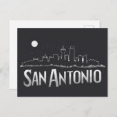 San Antonio, Texas, Silhouette, Postkarte (Vorne/Hinten)