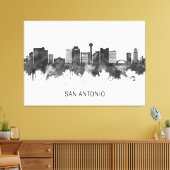 San Antonio Texas Skyline BW Leinwanddruck (Insitu (Wohnzimmer))