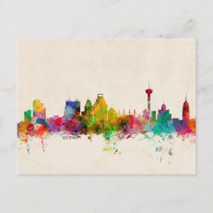 San Antonio Texas Skyline Cityscape Postkarte