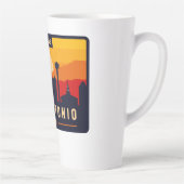 San Antonio Texas Skyline Cityscape Souvenir Milchtasse (Rechts)