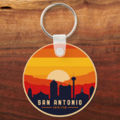 San Antonio Texas Skyline Cityscape Souvenir Schlüsselanhänger (Vorderseite)