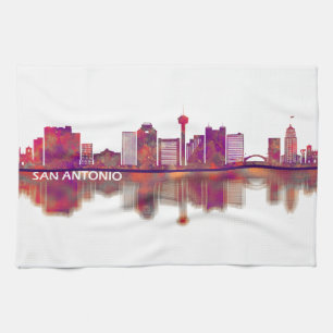 San Antonio Texas Skyline Geschirrtuch