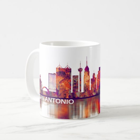San Antonio Texas Skyline Kaffeetasse (Vorderseite Links)