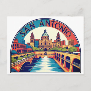 San Antonio Texas Skyline Postkarte