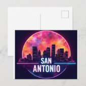 San Antonio Texas Skyline Postkarte (Vorne/Hinten)