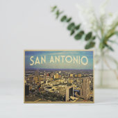 San Antonio Texas Skyline Postkarte (Stehend Vorderseite)