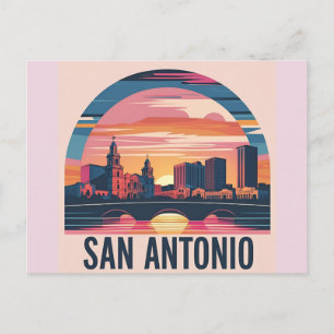 San Antonio Texas Skyline Postkarte