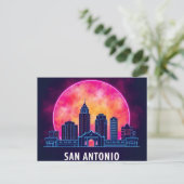 San Antonio Texas Skyline Postkarte (Stehend Vorderseite)