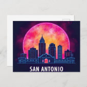 San Antonio Texas Skyline Postkarte (Vorne/Hinten)