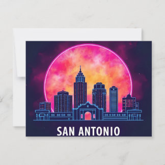 San Antonio Texas Skyline Postkarte