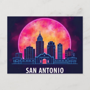 San Antonio Texas Skyline Postkarte