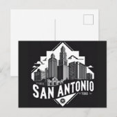San Antonio Texas Skyline Postkarte (Vorne/Hinten)