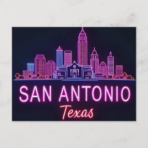 San Antonio Texas Skyline Postkarte