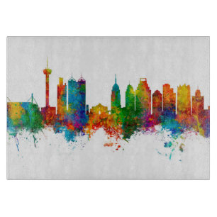 San Antonio Texas Skyline Schneidebrett