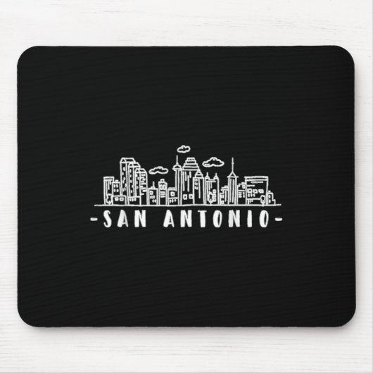 San Antonio Texas Skyline Tx Pride Mousepad (Vorne)