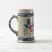 San Antonio Texas Staat Map Star, Boots, Hat Stein Bierglas (Links)