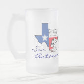 San Antonio Texas Staat Map, Star, Boots, Hat Tass Mattglas Bierglas (Links)