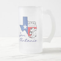 San Antonio Texas Staat Map, Star, Boots, Hat Tass