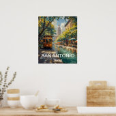 San Antonio Texas Travel Poster (Küche)