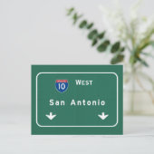 San Antonio Texas tx Interstate Highway Freeway : Postkarte (Stehend Vorderseite)