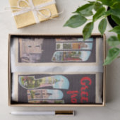 San Antonio Texas TX Vintager Großbuchstabe Postka Seidenpapier (Geschenk)