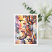 San Antonio Texas USA Bekannter Platz Aquarell Postkarte (Stehend Vorderseite)