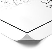 San Antonio Texas USA City Travel Poster (Ecke)