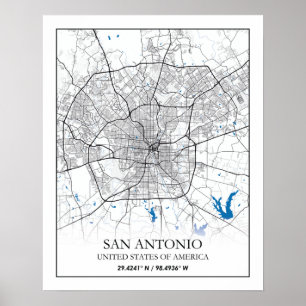 San Antonio Texas USA City Travel Poster