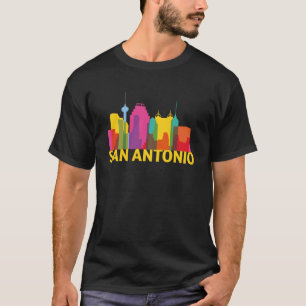 San Antonio Texas USA Skyline Silhouette Kontur S T-Shirt