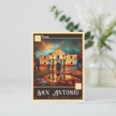 San Antonio, Texas | VINTAG Postkarte (Stehend Vorderseite)