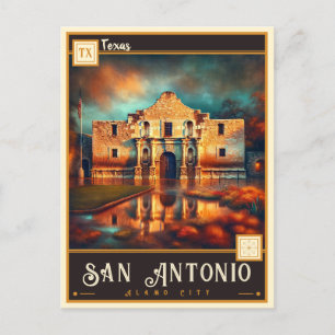 San Antonio, Texas Vintage Postkarte