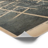 San Antonio TX Bird's Eye Panorama Karte 1886 Poster (Ecke)