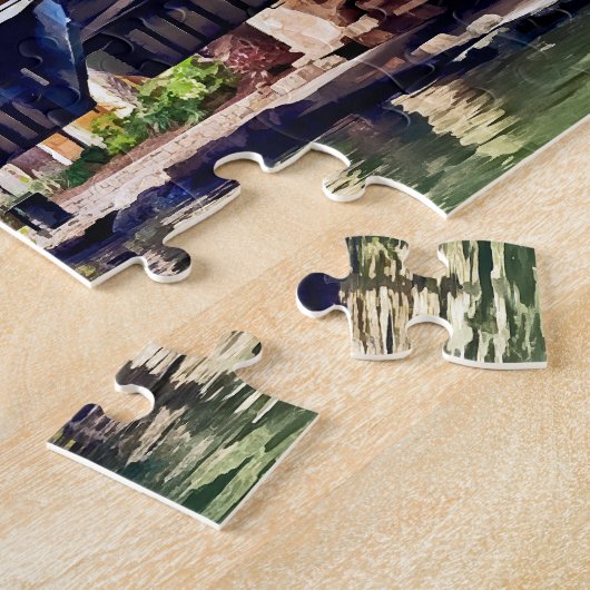 San Antonio TX - Brücke am Paseo del Rio Puzzle (Seite)