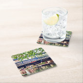 San Antonio TX - Brücke auf Paseo Del Rio Rechteckiger Pappuntersetzer (Vor Ort)