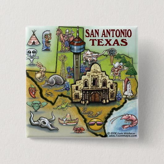San Antonio TX Button (Vorderseite)