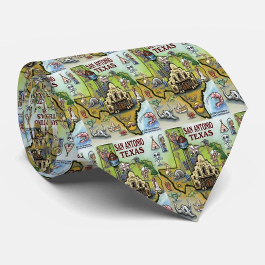 San Antonio TX Krawatte (Gerollt)