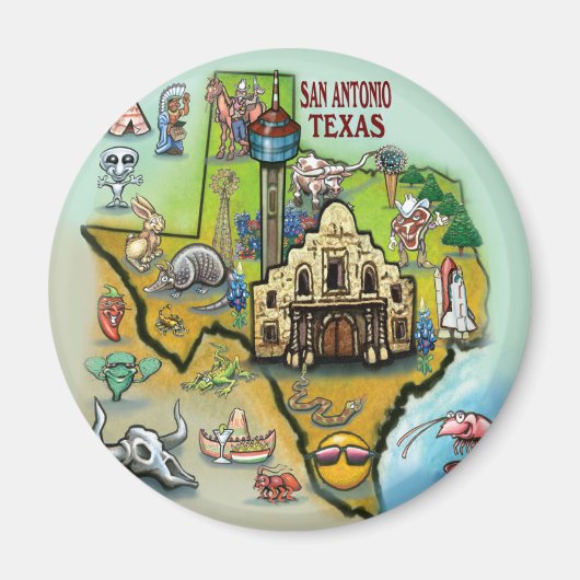 San Antonio TX Magnet (Vorne)