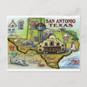 San Antonio TX Postkarte (Vorderseite)