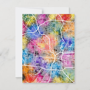 San Antonio USA City Map Postkarte