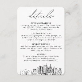 San Antonio Wedding Details Eintrittskarte Begleitkarte