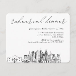 San Antonio Wedding Elegante Probe Dinner Begleitkarte