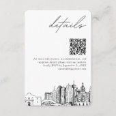 San Antonio Wedding Modern Details QR Code Begleitkarte (Vorderseite)