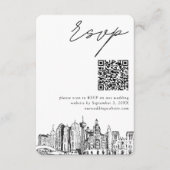San Antonio Wedding Modern UAWG QR Code Begleitkarte (Vorderseite)